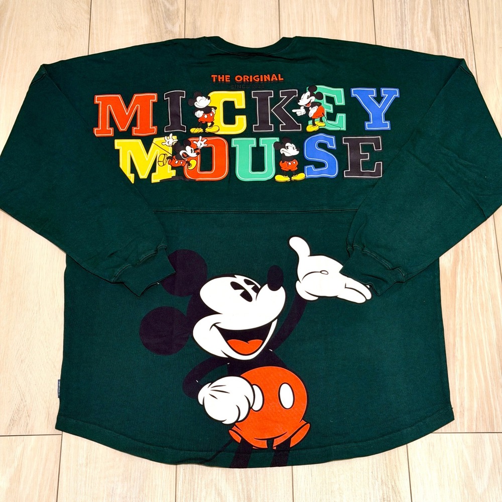 Disney Parks Mickey Mouse Spirit Jersey D23 Mystery Forest Green NWT L